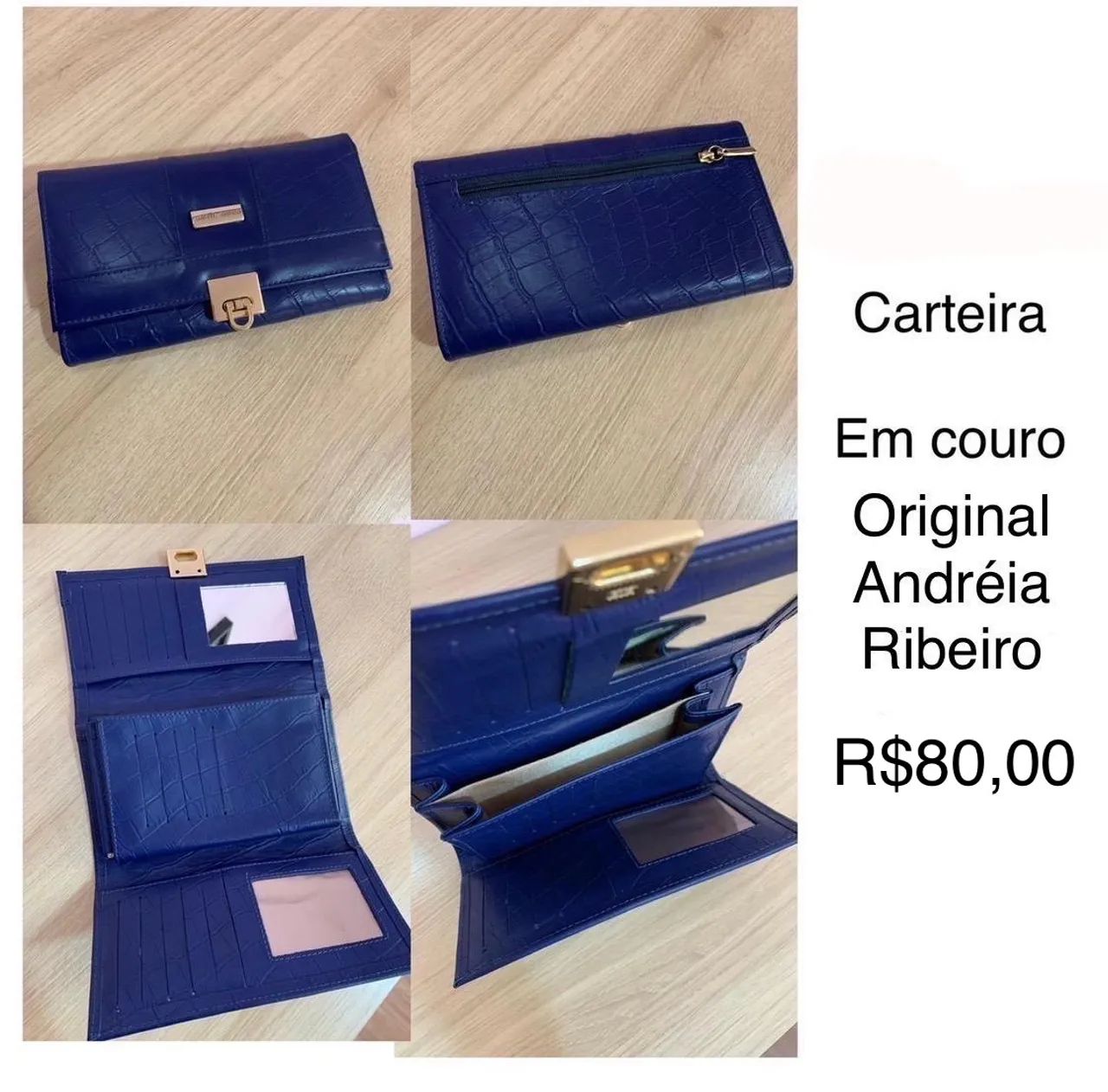 Carteira em Couro Andréia Ribeiro