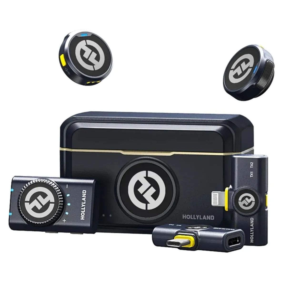 Microfine sem fio Hollyland Lark M2 para iPhone/Android USB-C