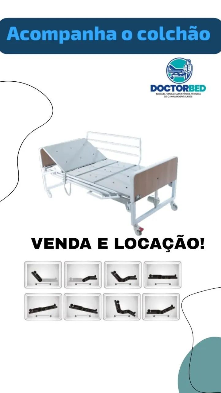 Locação cama hospitalar elétrica 