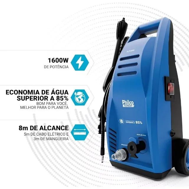 Lavadora de Alta Pressão Philco 1600W 1800PSI + Snow Foam e 85% economia água Profissional - Foto 5