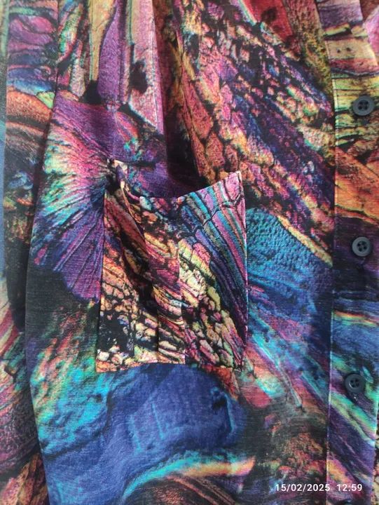 Camisa Estampada Leve Transparência - Foto 5