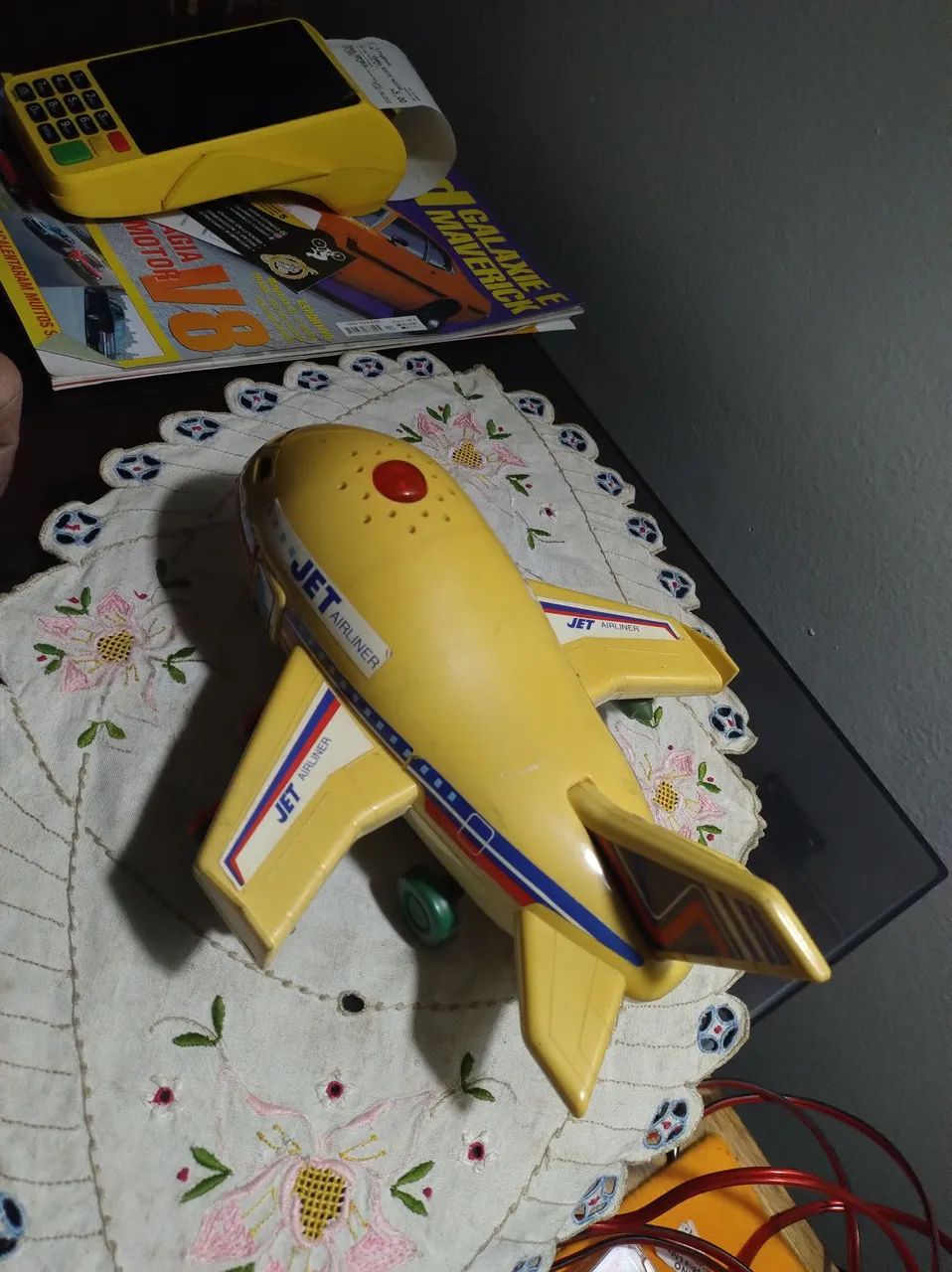 Avião de Brinquedo Antigo Jet Airliner - Foto 2