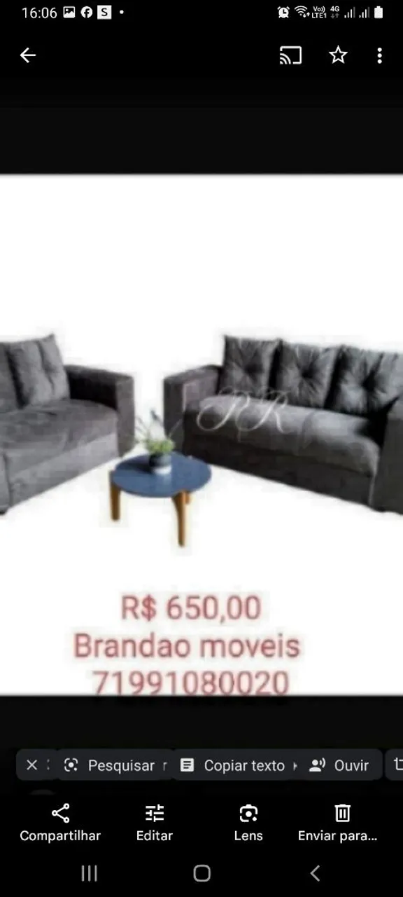 Sofá 3/2 conjunto lugares 5- R$ 650,00