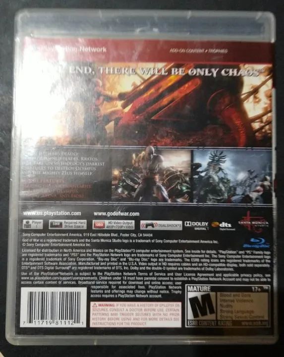 GOD OF WAR 3 PS3 USADO EM INGLÊS - Foto 2