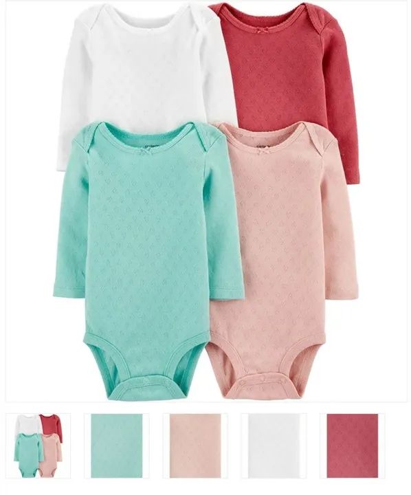 Kit 4 Bodies Manga Longa Bebê Carter's 