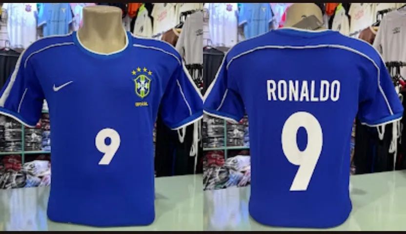 Camiseta Seleção Brasil retrô Ronaldo - Foto 5