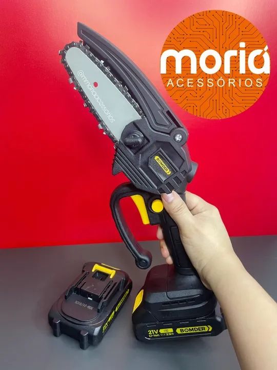 Moto Serra Eletrica Portátil 1500w Recarregável com 2Bateria Com Maleta - Foto 2