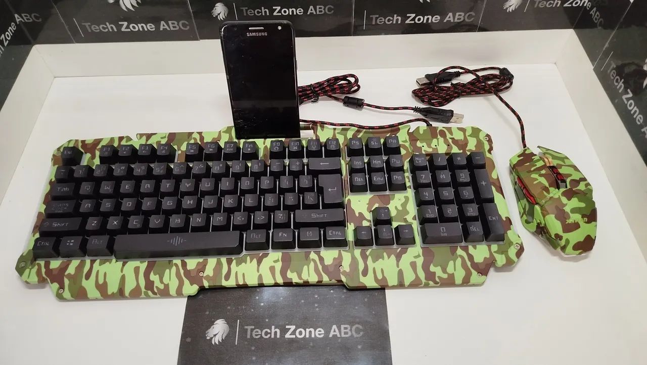OFERTA Kit Gamer Teclado e Mouse Xtrad Xplorer Plus Camuflado - Foto 4