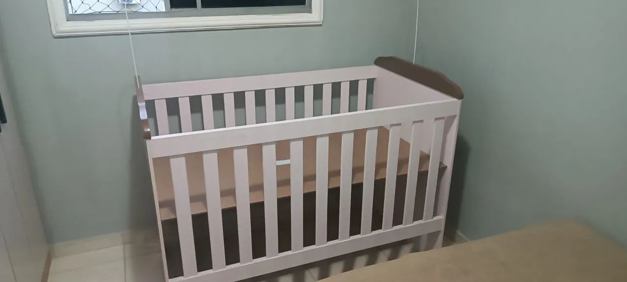Berço de Bebê rosa 3 em 1 - Foto 2