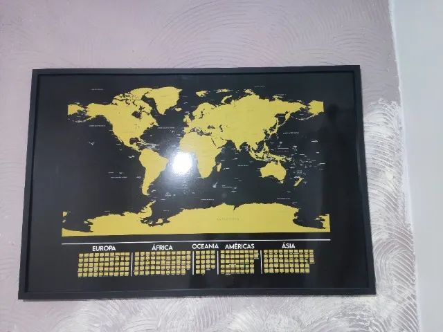 Quadro mapa mundi 