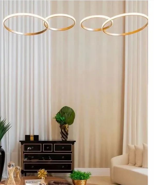 Lustre Moderno de Arco de Aço Inoxidável com Iluminação LED - Foto 2