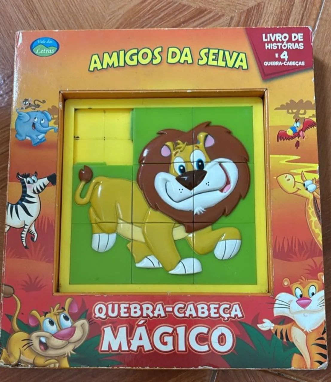 Quebra cabeça/ 5 em 1 em formato de livro 