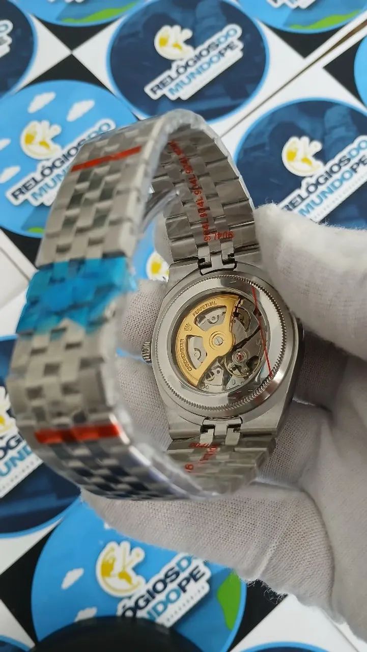 RELOGIO ROLEX LAND DWILLER ICE BLUE AUTOMÁTICO FUNDO BRANCO - Foto 5