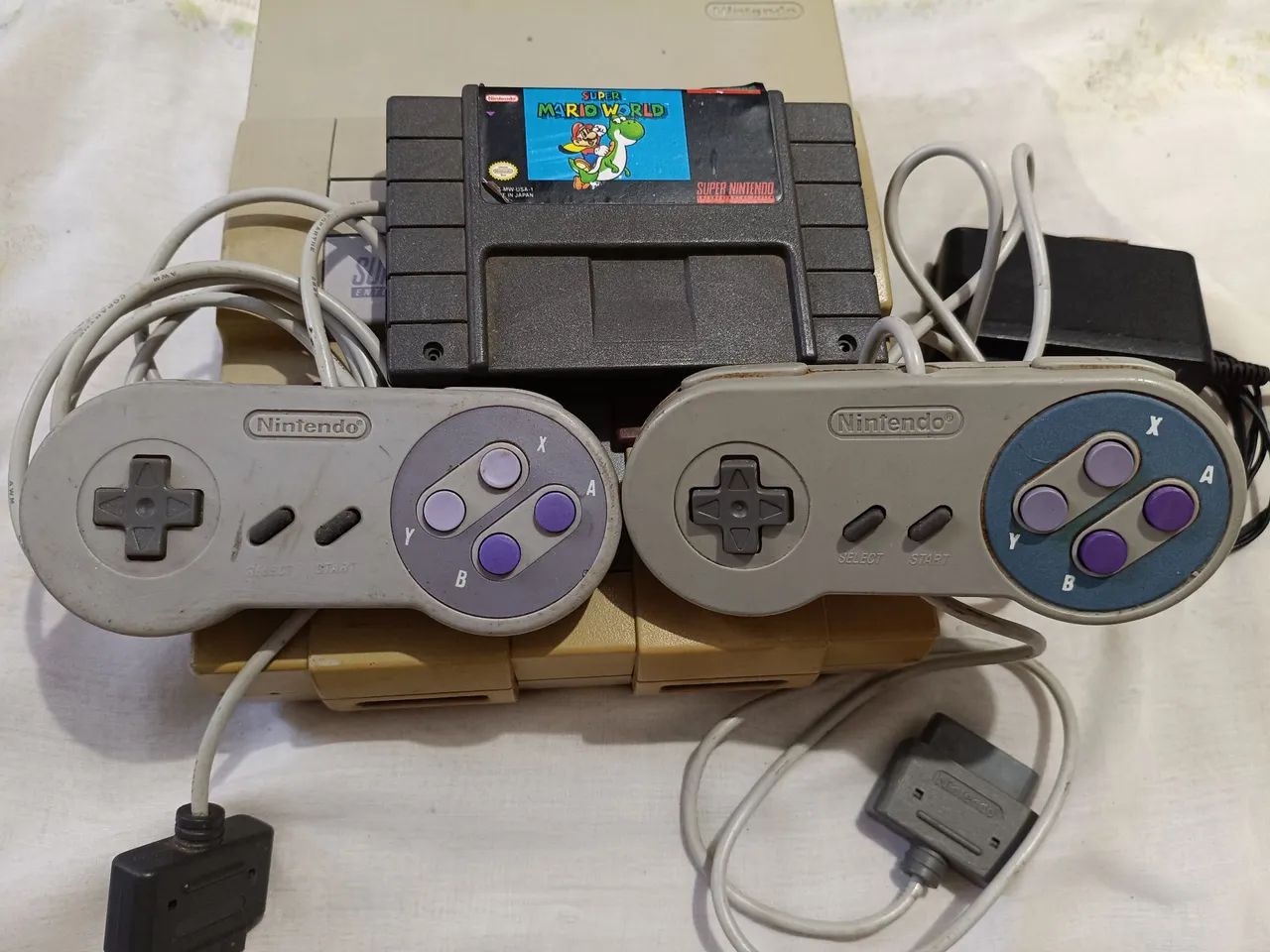 Super Nintendo+ 2 controles+ Mário - Foto 2
