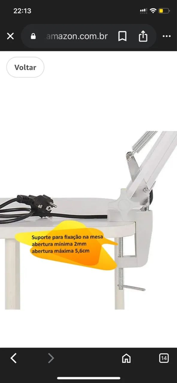 Lupa de Mesa com LED para Estética e Cuidados com a Pele - Foto 5