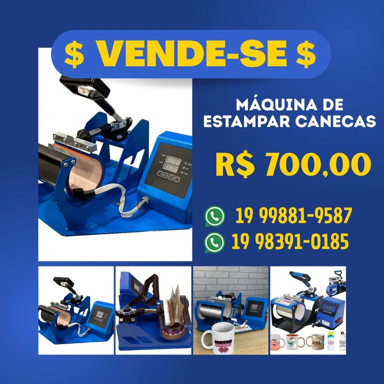 VENDE-SE MÁQUINA DE ESTAMPAR CANECAS