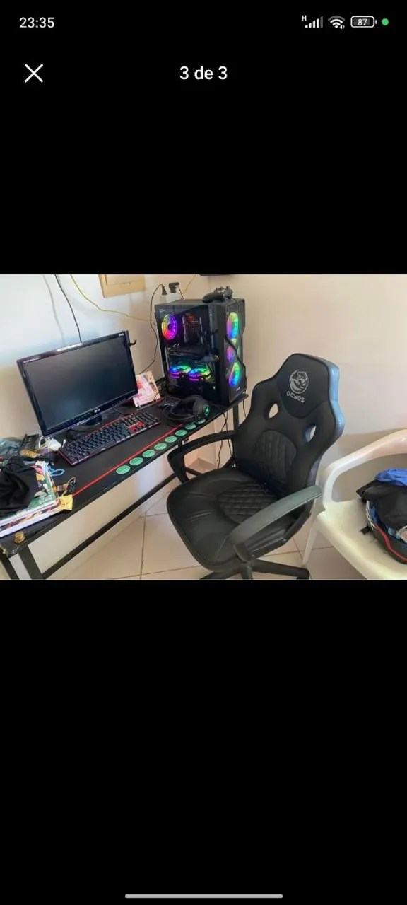 PC Gamer Completo com RGB e Cadeira Gamer