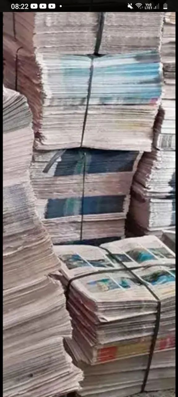 Jornal velho para diversas utilidades pacote de 1 kg custa 12,00 reais  - Foto 5
