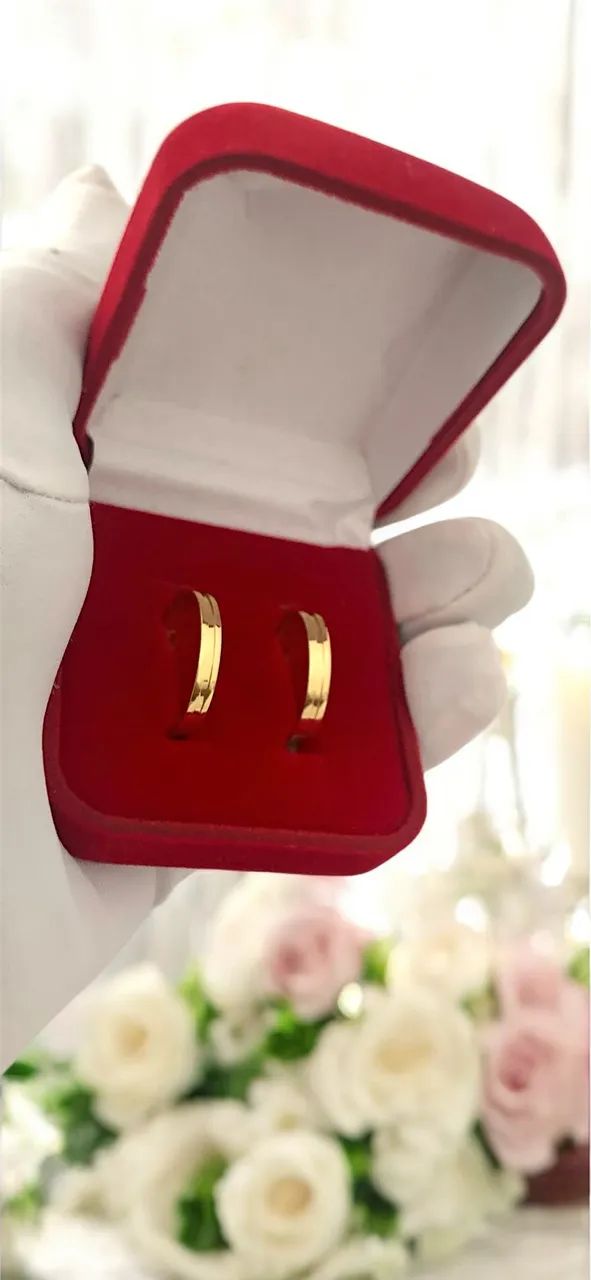 Alianças de prata banhada pronta entrega com garantia de 1 ano  - Foto 2