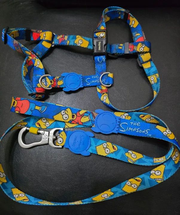 Coleira e guia para cães The Simpsons