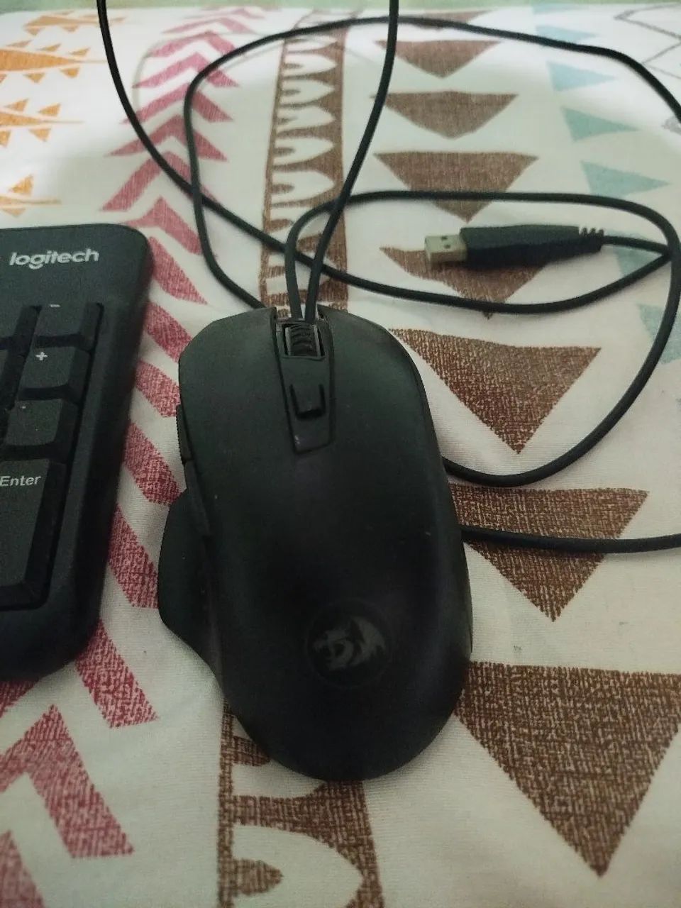 Kit Mouse Gamer Redragon M610 + Teclado Logitech Office - Foto 2