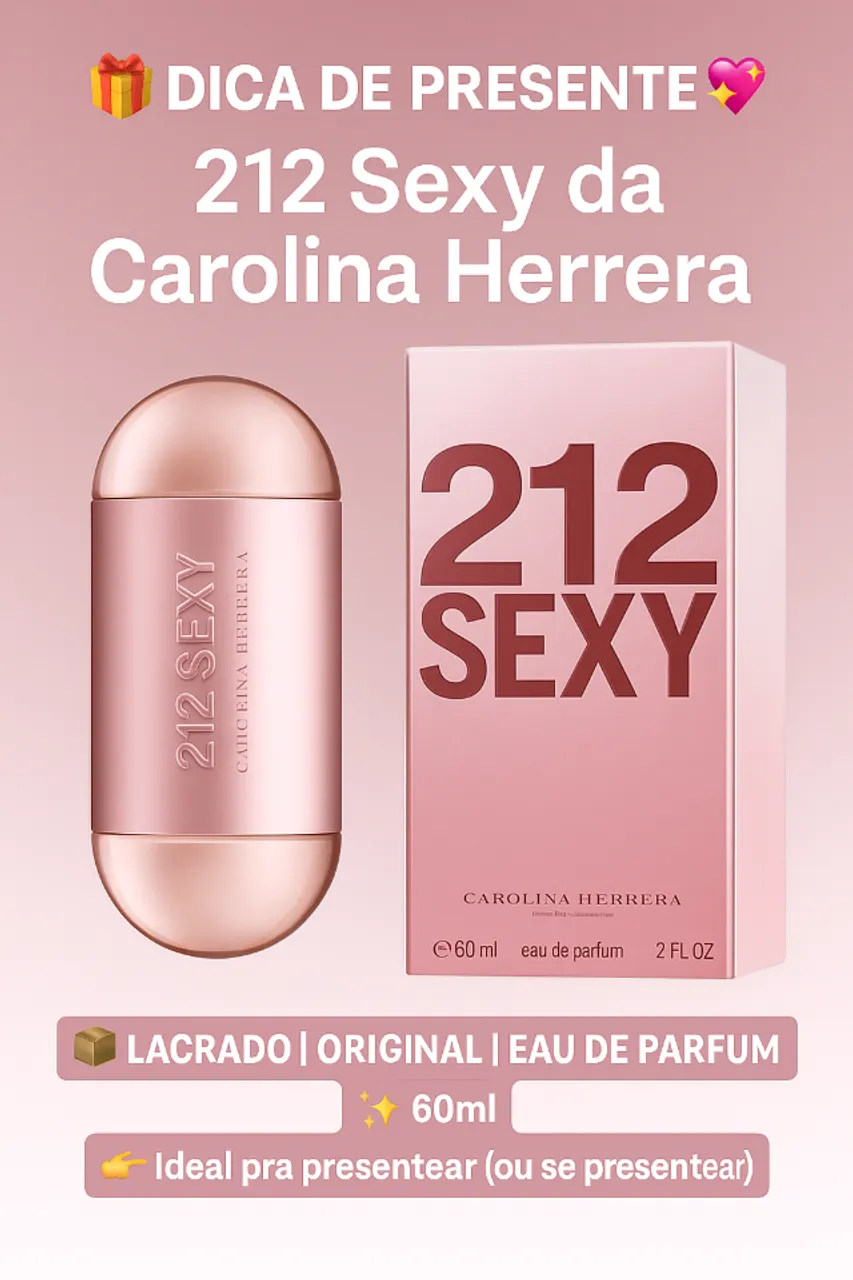 Vendo Perfume 212 Sexy da Carolina Herrera - Original