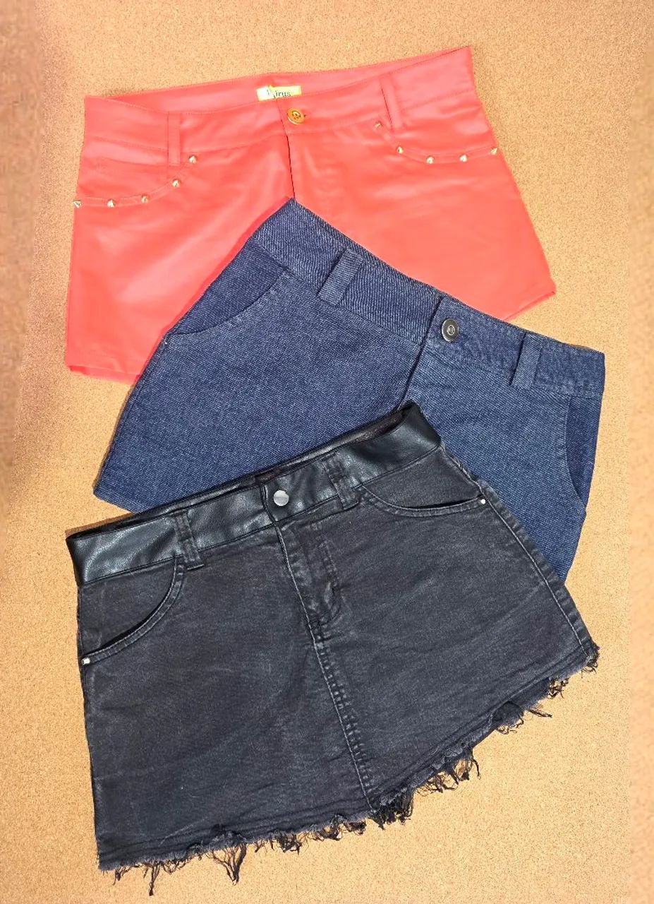 Lote de Mini saias femininas - usadas uma vez, em ótimo estado!