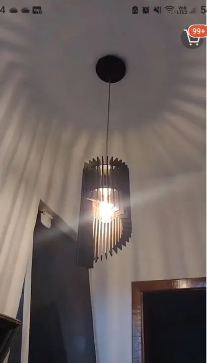 Lustre de Madeira Moderno - Foto 3