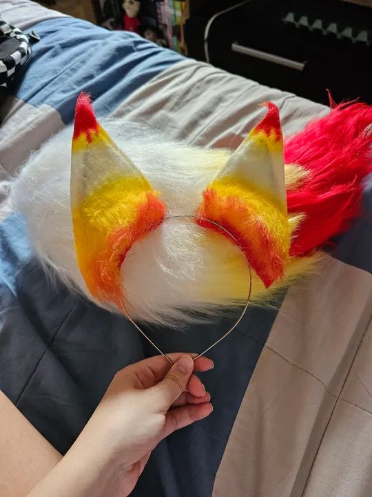 Kit Cauda e Orelha de Raposa Rengoku para cosplay - Foto 4