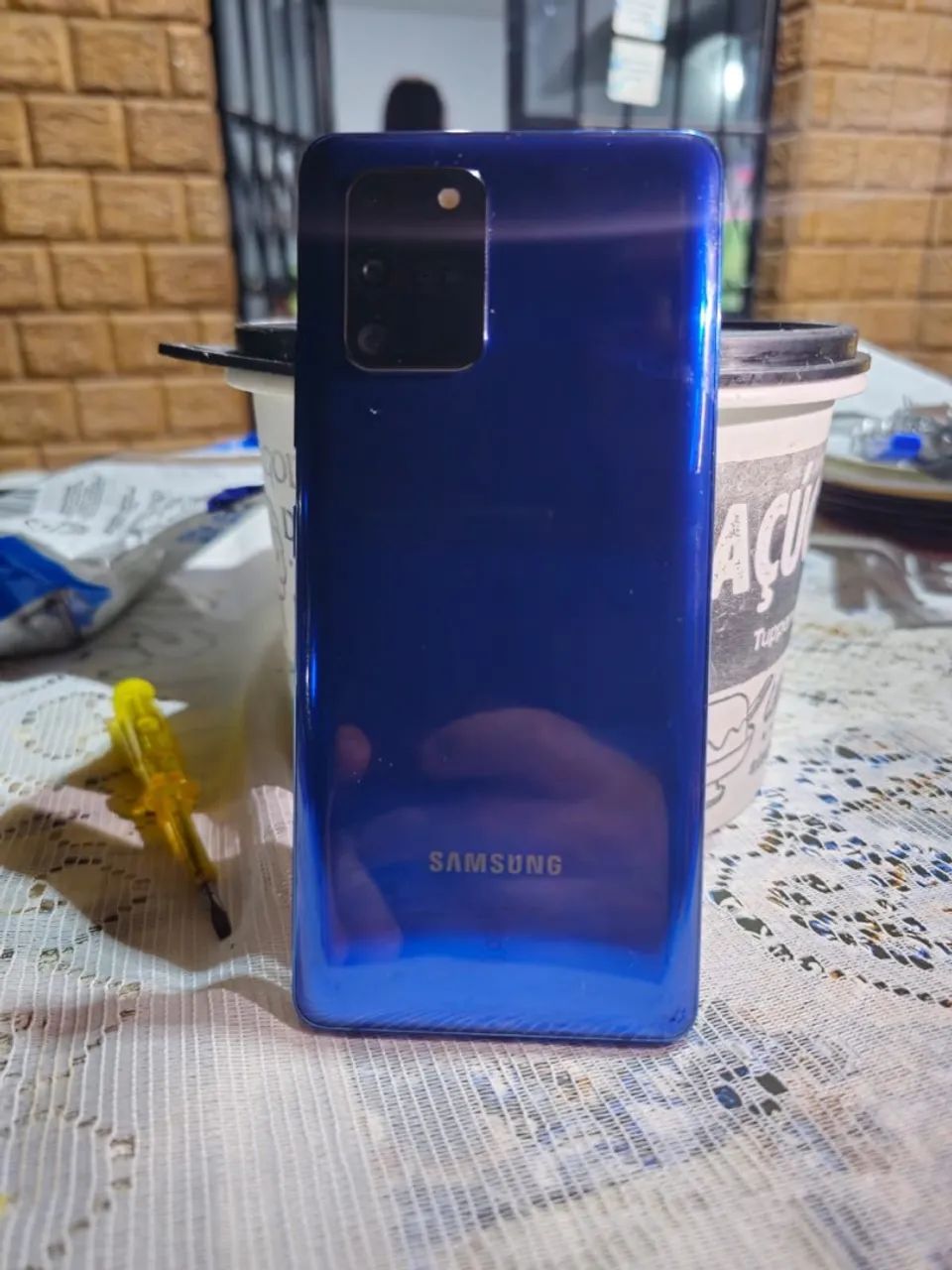 SAMSUNG S10 LITE COM LISTRAS NA TELA  - Foto 4