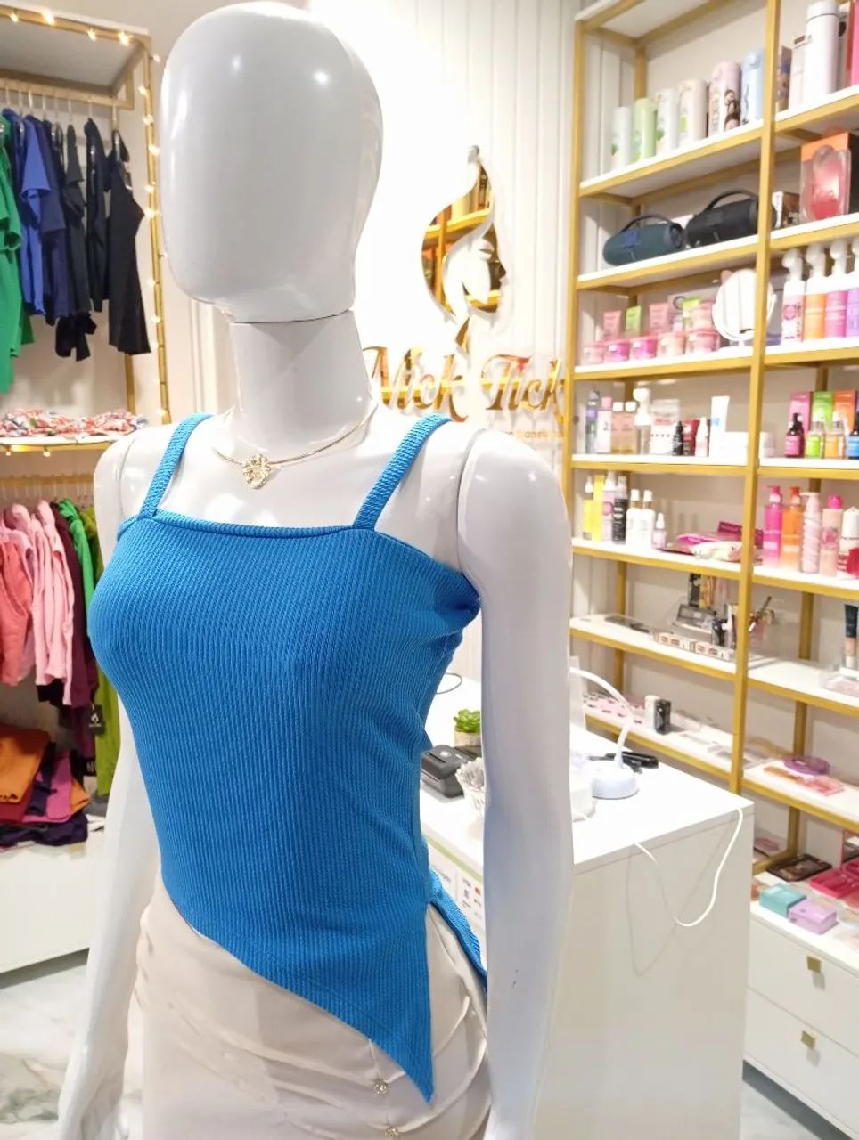 Blusa Assimétrica azul anaruga premium 