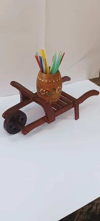 Paliteiro.Carrinho de mão de madeira antigo. - Foto 2