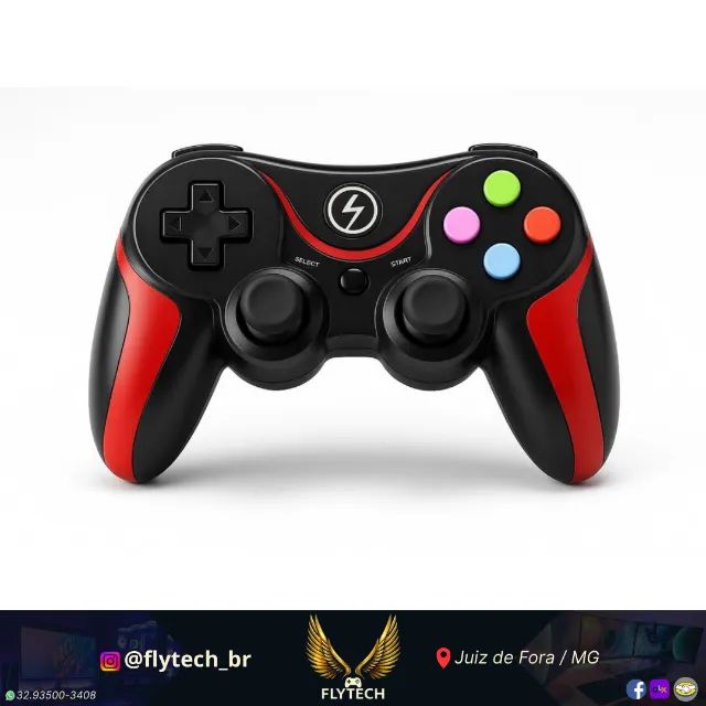 Manete para PC/PS3/Celular - Funcional, com Pequeno Defeito (Sem R1 e L1)
