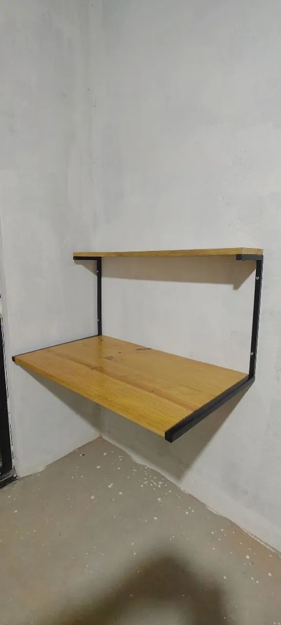 Mesa de Parede em Madeira e aço  - Foto 3