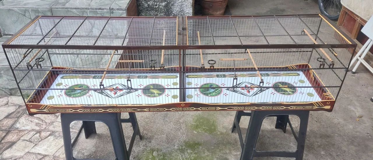 Gaiola voadeira super luxo de 1,40cm marchetaria redonda  - Foto 6