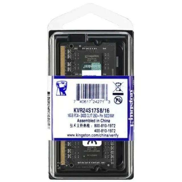 Memória Notebook DDR4 Kingston 16GB 2400 Mhz SO-DIMM KVR24S17S8/16