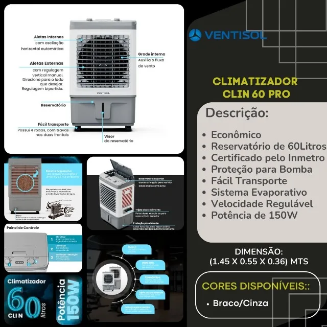 mobília móveis -Climatizador Cli 60 PRO -direto da fabrica