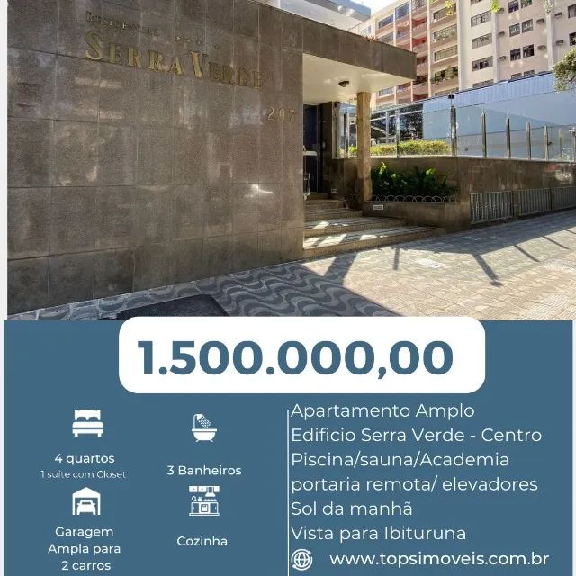 Apartamento 4 quartos Centro Serra Verde