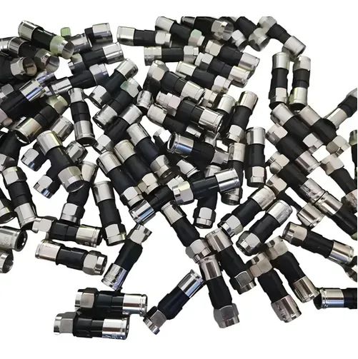 KIT 100 Conector  RG59 de Compressão Cabo Coaxial