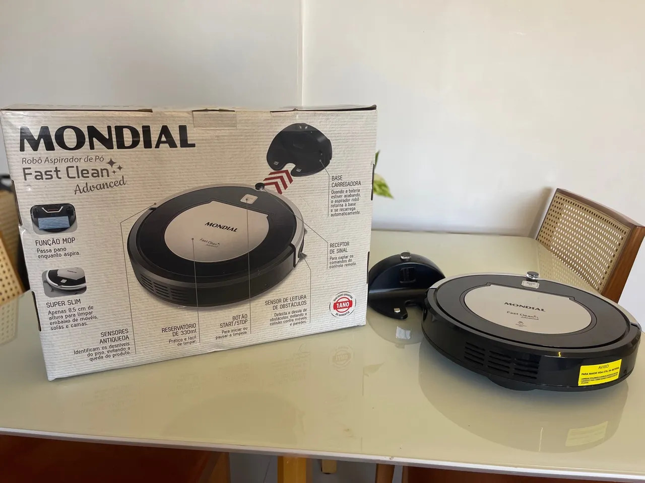 Robô Aspirador de Pó Mondial Fast Clean Advanced