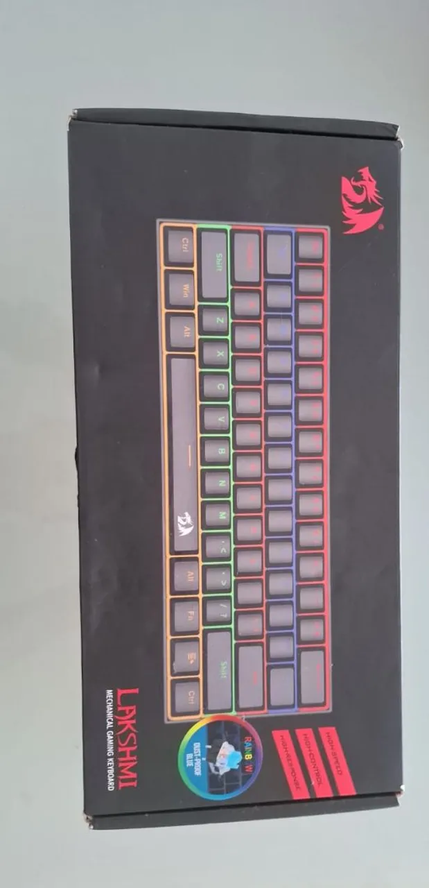 Teclado Gamer Lakshimi Redragon Rainbow e Mouse Redragon Lonewolf G105 RGB