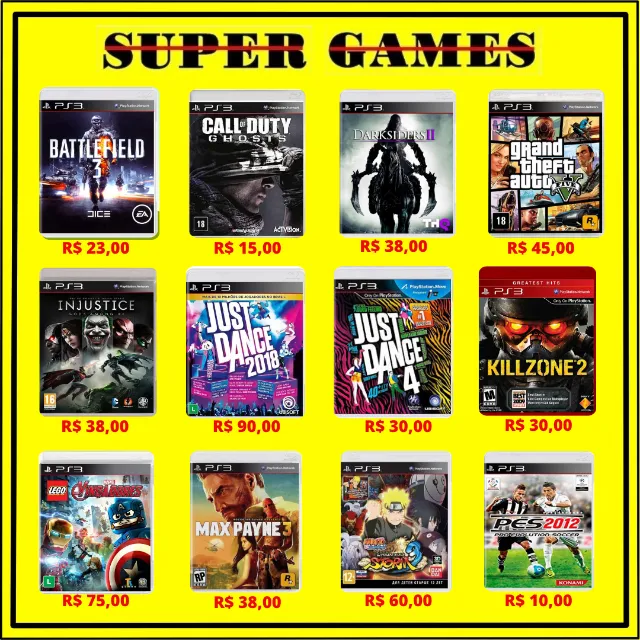Jogos PS3 em até 6x sem juros, Loja física desde 2004, Próximo ao Metrô.