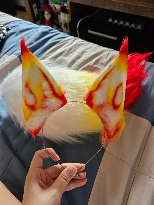 Kit Cauda e Orelha de Raposa Rengoku para cosplay - Foto 3