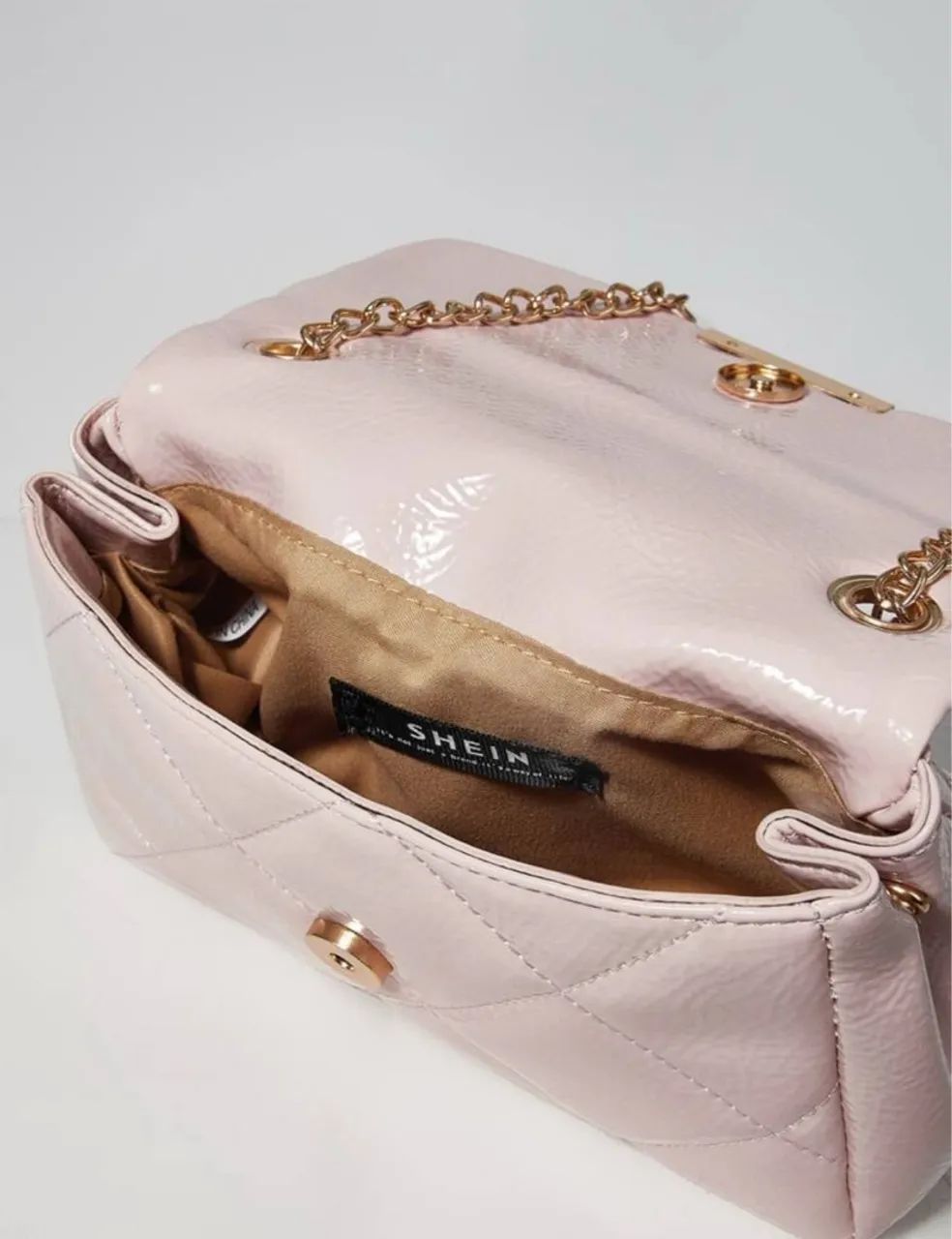 Bolsa matelassê rosa claro  - Foto 2