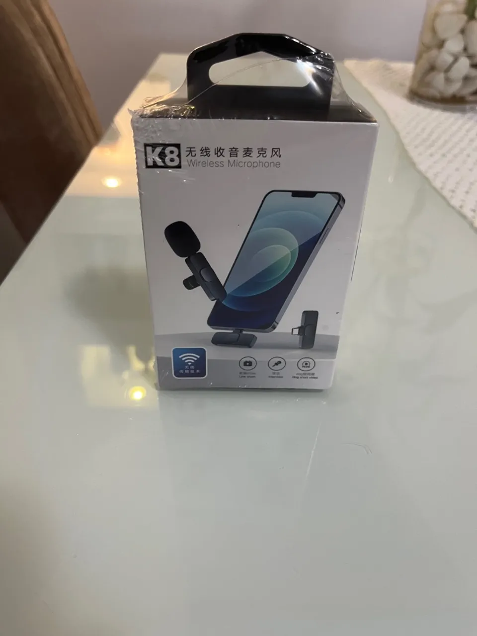 Microfone lapela sem fio K8 para android/ios