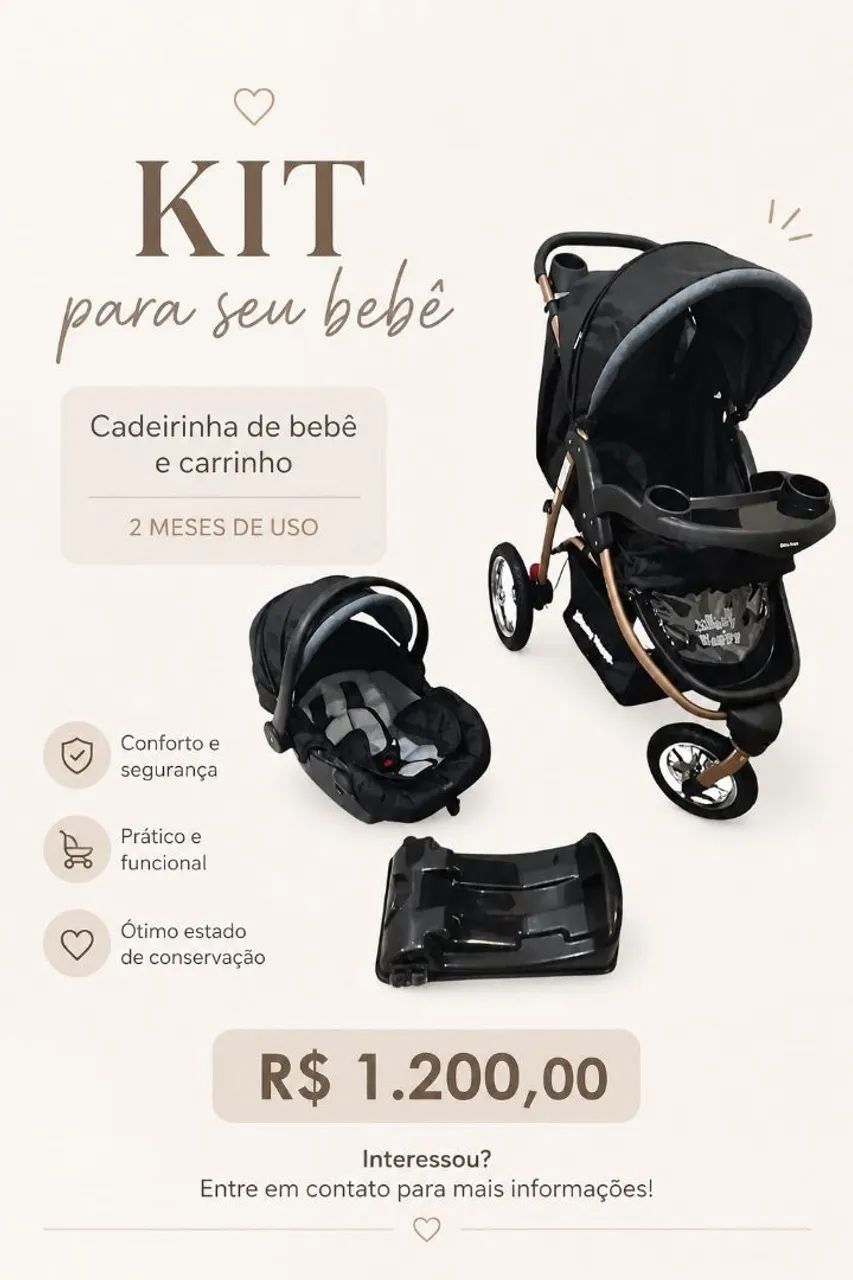 Carrinho E Cadeirinha ?TEM CONVERSA 