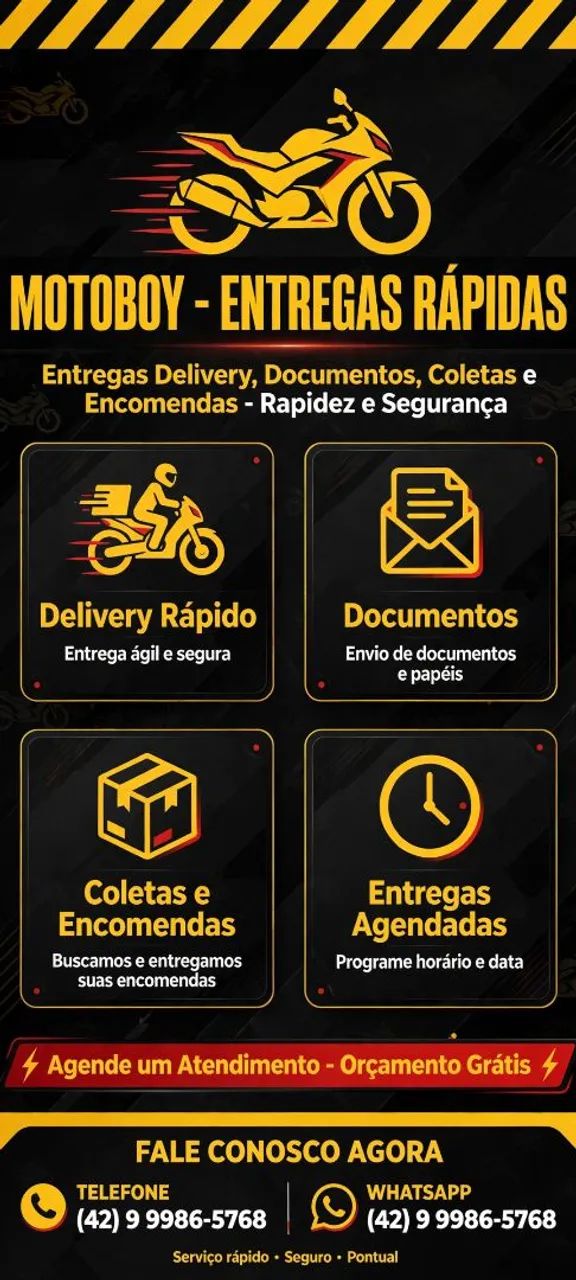 Motoboy para entregas.