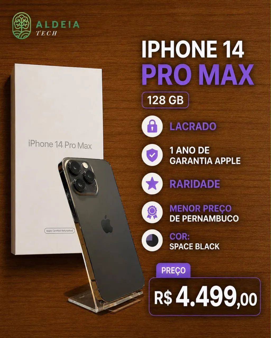 IPHONE 14 pro MAX  - 128g. *NOVO* *LACRADO*