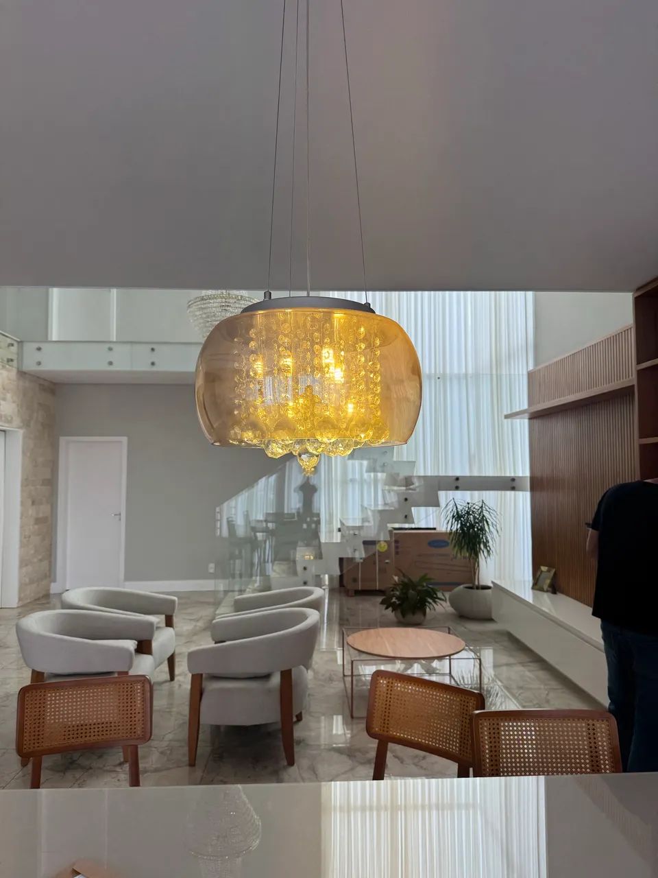 LUSTRE 40cm ÂMBAR  - Foto 4