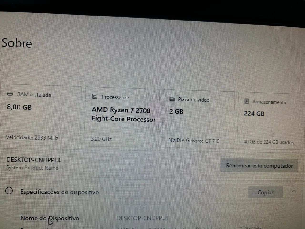 CPU Gamer Ryzen 7 - 2700 - Foto 3